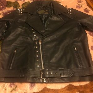 Black leather jacket